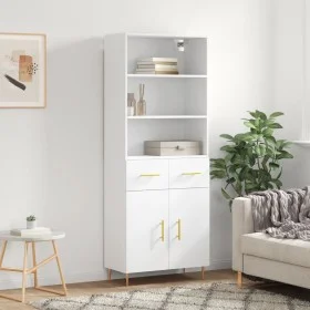 Aparador alto madera contrachapada blanco 69,5x34x180 cm de vidaXL, Aparadores - Ref: Foro24-3200505, Precio: 153,79 €, Descu...
