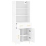 Aparador alto madera contrachapada blanco 69,5x34x180 cm de vidaXL, Aparadores - Ref: Foro24-3200505, Precio: 163,48 €, Descu...