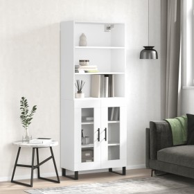 Aparador alto madera contrachapada blanco 69,5x34x180 cm de vidaXL, Aparadores - Ref: Foro24-3189341, Precio: 155,35 €, Descu...