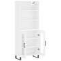 Aparador alto madera contrachapada blanco 69,5x34x180 cm de vidaXL, Aparadores - Ref: Foro24-3189341, Precio: 155,35 €, Descu...