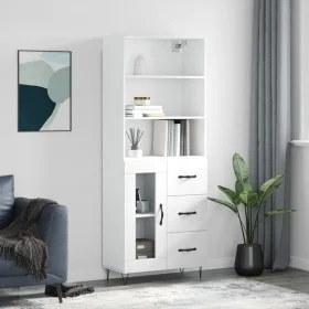 Tall white plywood sideboard 69.5x34x180 cm by vidaXL, Sideboards - Ref: Foro24-3189501, Price: 146,37 €, Discount: %