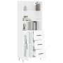 Aparador alto madera contrachapada blanco 69,5x34x180 cm de vidaXL, Aparadores - Ref: Foro24-3189501, Precio: 146,94 €, Descu...