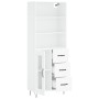 Aparador alto madera contrachapada blanco 69,5x34x180 cm de vidaXL, Aparadores - Ref: Foro24-3189501, Precio: 146,94 €, Descu...