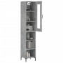 Aparador de madera contrachapada gris hormigón 34,5x34x180 cm de vidaXL, Aparadores - Ref: Foro24-3199365, Precio: 93,11 €, D...