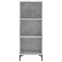 Aparador de madera contrachapada gris hormigón 34,5x34x180 cm de vidaXL, Aparadores - Ref: Foro24-3199365, Precio: 93,11 €, D...