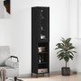 Aparador de madera contrachapada negro 34,5x34x180 cm de vidaXL, Aparadores - Ref: Foro24-3199370, Precio: 97,14 €, Descuento: %