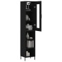 Aparador de madera contrachapada negro 34,5x34x180 cm de vidaXL, Aparadores - Ref: Foro24-3199370, Precio: 97,14 €, Descuento: %