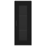 Aparador de madera contrachapada negro 34,5x34x180 cm de vidaXL, Aparadores - Ref: Foro24-3199370, Precio: 97,14 €, Descuento: %