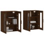 Armarios de pared 2 uds madera de ingeniería marrón roble de vidaXL, Aparadores - Ref: Foro24-3197968, Precio: 142,63 €, Desc...