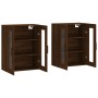 Armarios de pared 2 uds madera de ingeniería marrón roble de vidaXL, Aparadores - Ref: Foro24-3197968, Precio: 142,63 €, Desc...