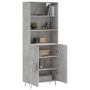 Aparador alto madera contrachapada gris hormigón 69,5x34x180 cm de vidaXL, Aparadores - Ref: Foro24-3189249, Precio: 128,93 €...