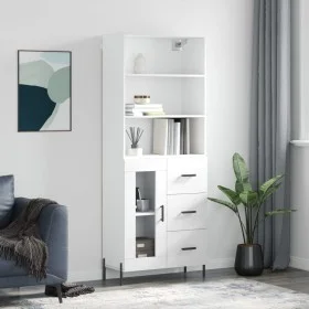 Tall white plywood sideboard 69.5x34x180 cm by vidaXL, Sideboards - Ref: Foro24-3189517, Price: 159,84 €, Discount: %