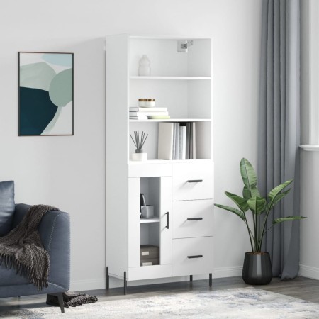 Aparador alto madera contrachapada blanco 69,5x34x180 cm de vidaXL, Aparadores - Ref: Foro24-3189517, Precio: 170,69 €, Descu...