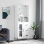 Aparador alto madera contrachapada blanco 69,5x34x180 cm de vidaXL, Aparadores - Ref: Foro24-3189517, Precio: 170,69 €, Descu...