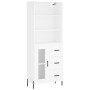 Aparador alto madera contrachapada blanco 69,5x34x180 cm de vidaXL, Aparadores - Ref: Foro24-3189517, Precio: 170,69 €, Descu...