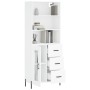 Aparador alto madera contrachapada blanco 69,5x34x180 cm de vidaXL, Aparadores - Ref: Foro24-3189517, Precio: 170,69 €, Descu...