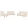 3-piece sofa set cream white fabric by vidaXL, Sofas - Ref: Foro24-274931, Price: 1,00 €, Discount: %