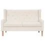 Conjunto de sofás 3 piezas tela blanco crema de vidaXL, Sofás - Ref: Foro24-274931, Precio: 1,00 €, Descuento: %