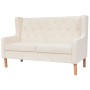 Conjunto de sofás 3 piezas tela blanco crema de vidaXL, Sofás - Ref: Foro24-274931, Precio: 1,00 €, Descuento: %