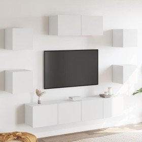 Set de muebles para TV 7 piezas madera contrachapada blanco en Muebles TV | Comprar online en Foru.es