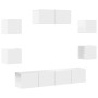 Set de muebles para TV 7 piezas madera contrachapada blanco en Muebles TV | Comprar online en Foru.es