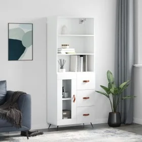 Aparador alto madera contrachapada blanco 69,5x34x180 cm by vidaXL, Sideboards - Ref: Foro24-3189477, Price: 147,49 €, Discou...