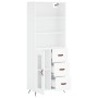 Aparador alto madera contrachapada blanco 69,5x34x180 cm de vidaXL, Aparadores - Ref: Foro24-3189477, Precio: 157,57 €, Descu...