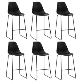 Kitchen stools 6 units black plastic by vidaXL, Kitchen stools - Ref: Foro24-279654, Price: 329,69 €, Discount: %
