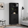 Aparador alto madera contrachapada negro 69,5x34x180 cm de vidaXL, Aparadores - Ref: Foro24-3189254, Precio: 137,89 €, Descue...