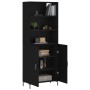 Aparador alto madera contrachapada negro 69,5x34x180 cm de vidaXL, Aparadores - Ref: Foro24-3189254, Precio: 137,89 €, Descue...