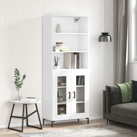 Aparador alto madera contrachapada blanco 69,5x34x180 cm de vidaXL, Aparadores - Ref: Foro24-3189317, Precio: 139,90 €, Descu...