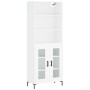 Aparador alto madera contrachapada blanco 69,5x34x180 cm de vidaXL, Aparadores - Ref: Foro24-3189317, Precio: 139,90 €, Descu...