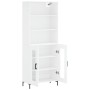 Aparador alto madera contrachapada blanco 69,5x34x180 cm de vidaXL, Aparadores - Ref: Foro24-3189317, Precio: 139,90 €, Descu...