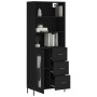 Aparador alto madera contrachapada negro 69,5x34x180 cm de vidaXL, Aparadores - Ref: Foro24-3189518, Precio: 182,83 €, Descue...