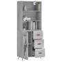 Aparador alto madera contrachapada gris sonoma 69,5x34x180 cm de vidaXL, Aparadores - Ref: Foro24-3189483, Precio: 157,58 €, ...
