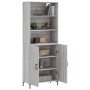 Aparador alto madera contrachapada gris sonoma 69,5x34x180 cm de vidaXL, Aparadores - Ref: Foro24-3189259, Precio: 132,25 €, ...