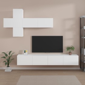 Set de muebles para TV 7 piezas madera contrachapada blanco en Muebles TV | Comprar online en Foru.es