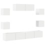 Set de muebles para TV 7 piezas madera contrachapada blanco en Muebles TV | Comprar online en Foru.es