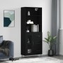 Aparador alto madera contrachapada negro 69,5x34x180 cm de vidaXL, Aparadores - Ref: Foro24-3189502, Precio: 157,65 €, Descue...