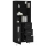 Aparador alto madera contrachapada negro 69,5x34x180 cm de vidaXL, Aparadores - Ref: Foro24-3189502, Precio: 157,65 €, Descue...