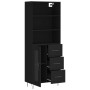 Aparador alto madera contrachapada negro 69,5x34x180 cm de vidaXL, Aparadores - Ref: Foro24-3189502, Precio: 157,65 €, Descue...