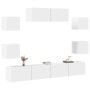 Set de muebles para TV 7 piezas madera contrachapada blanco en Muebles TV | Comprar online en Foru.es