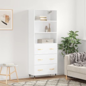 Aparador alto madera contrachapada blanco 69,5x34x180 cm de vidaXL, Aparadores - Ref: Foro24-3189357, Precio: 150,55 €, Descu...