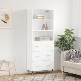 Aparador alto madera contrachapada blanco 69,5x34x180 cm de vidaXL, Aparadores - Ref: Foro24-3189357, Precio: 148,82 €, Descu...