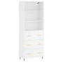 Aparador alto madera contrachapada blanco 69,5x34x180 cm de vidaXL, Aparadores - Ref: Foro24-3189357, Precio: 150,55 €, Descu...