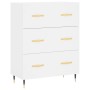 Aparador alto madera contrachapada blanco 69,5x34x180 cm de vidaXL, Aparadores - Ref: Foro24-3189357, Precio: 150,55 €, Descu...