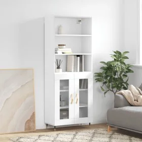 Tall white plywood sideboard 69.5x34x180 cm by vidaXL, Sideboards - Ref: Foro24-3189293, Price: 134,21 €, Discount: %