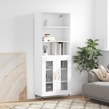 Aparador alto madera contrachapada blanco 69,5x34x180 cm de vidaXL, Aparadores - Ref: Foro24-3189293, Precio: 142,18 €, Descu...