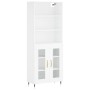 Aparador alto madera contrachapada blanco 69,5x34x180 cm de vidaXL, Aparadores - Ref: Foro24-3189293, Precio: 142,18 €, Descu...