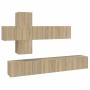 Set de muebles para TV 7 pzas madera contrachapada roble Sonoma en Muebles TV | Comprar online en Foru.es